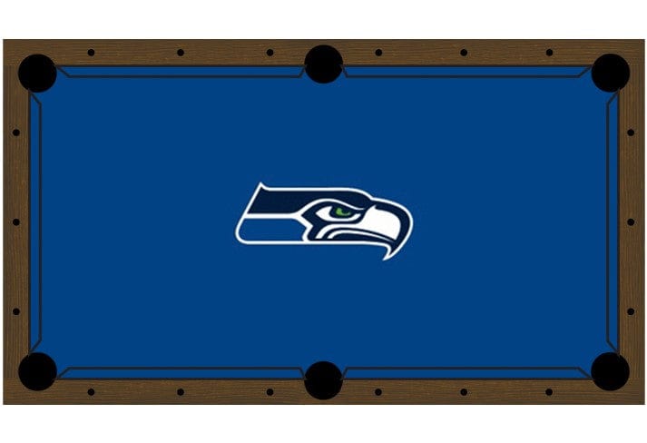 Seattle Seahawks Premium Pool Table Bundle - Walnut Pool Bundle Home Arcade Games   