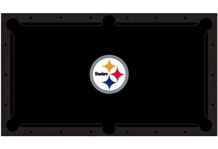 Pittsburgh Steelers Premium Pool Table Bundle - Black Ash Pool Bundle Home Arcade Games   