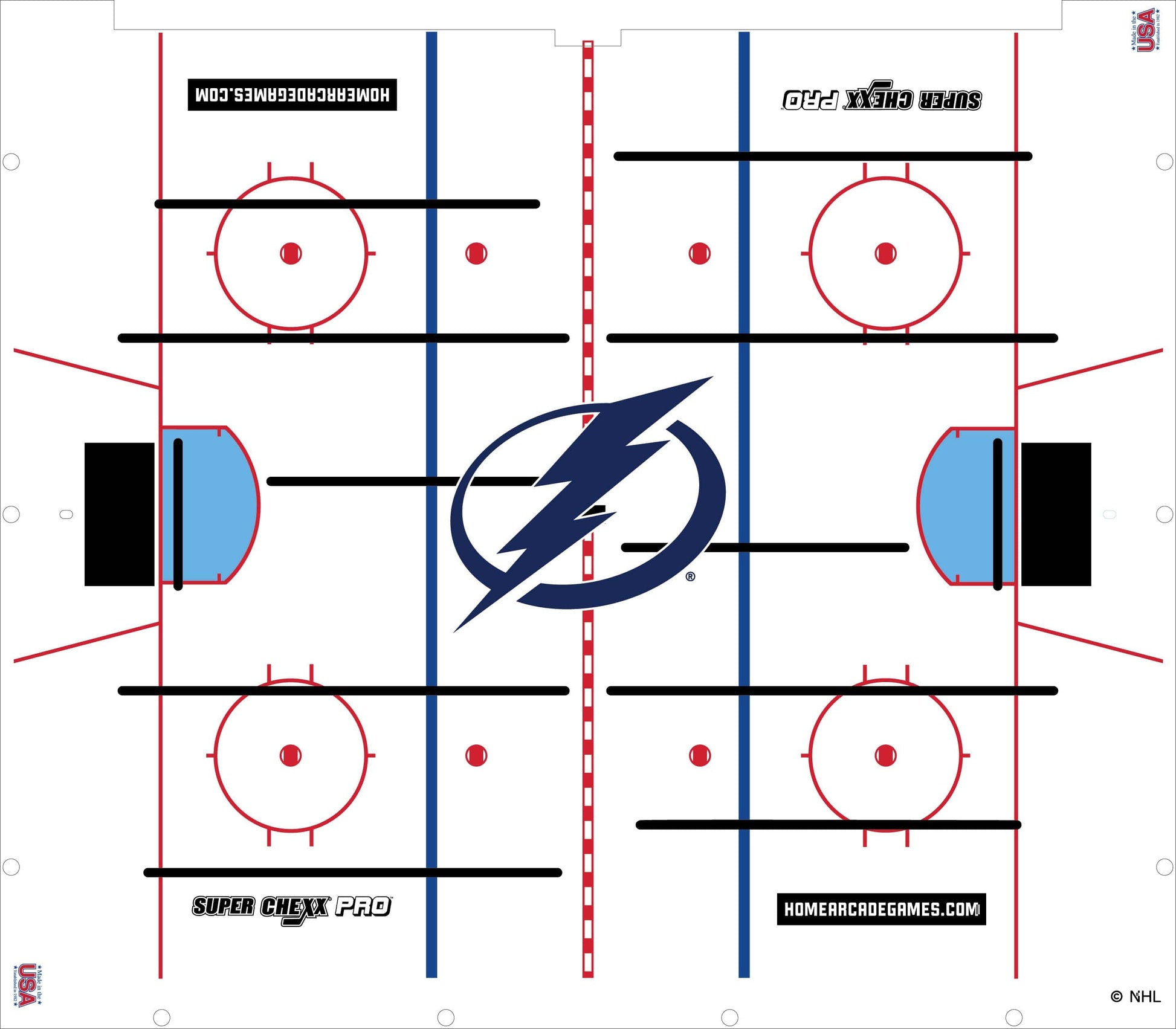 Tampa Bay Lightning NHL Super Chexx Pro Bubble Hockey Arcade Innovative Concepts in Entertainment