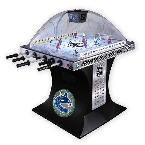 Vancouver Canucks NHL Super Chexx Pro Bubble Hockey Arcade Super Chexx