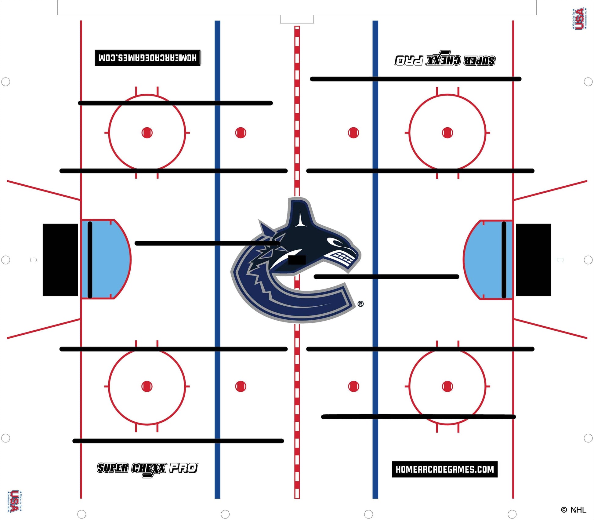 Vancouver Canucks NHL Super Chexx Pro Bubble Hockey Arcade Innovative Concepts in Entertainment