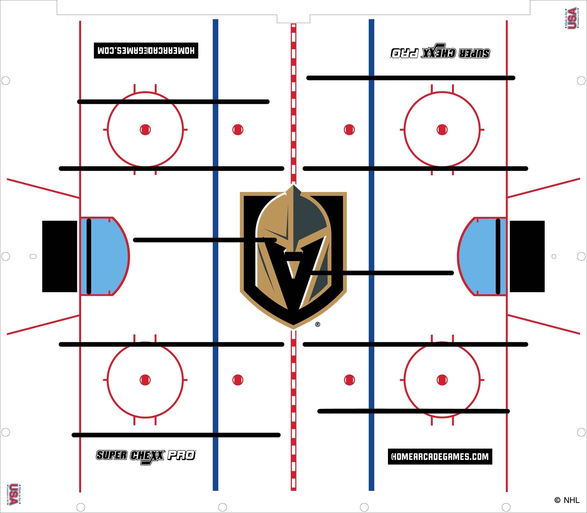 Vegas Golden Knights NHL Super Chexx Pro Bubble Hockey Arcade Innovative Concepts in Entertainment