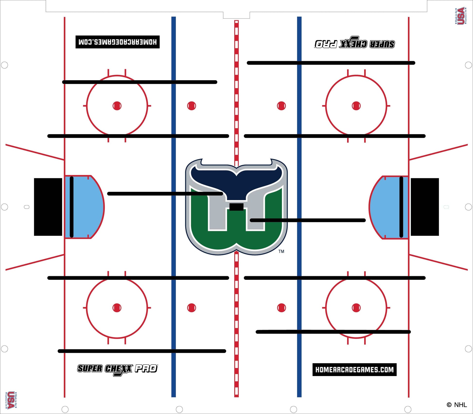 Hartford Whalers NHL Super Chexx Pro Bubble Hockey Arcade Innovative Concepts in Entertainment