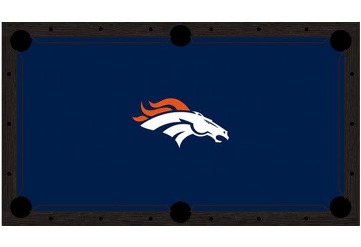 Denver Broncos Premium Pool Table Bundle - Black Ash Pool Bundle Home Arcade Games   