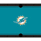 Miami Dolphins Premium Pool Table Bundle - Black Ash Pool Bundle Home Arcade Games   