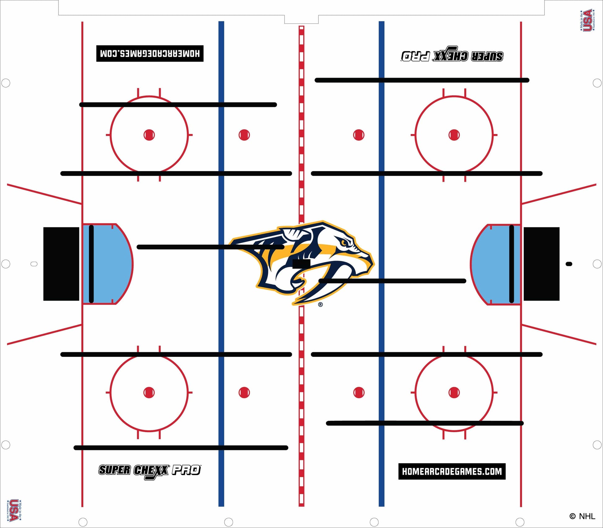 Nashville Predators NHL Super Chexx Pro Bubble Hockey Arcade Innovative Concepts in Entertainment