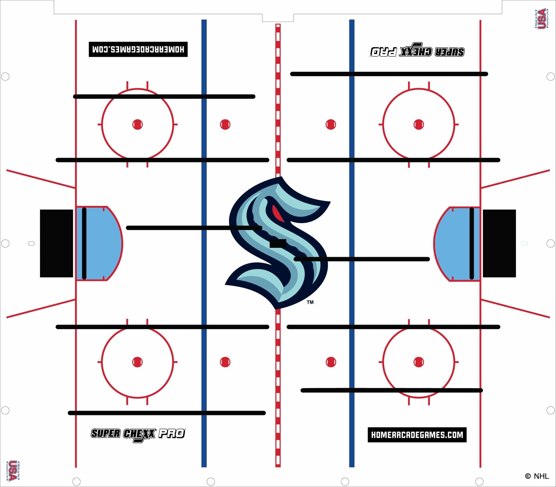Seattle Kraken NHL Super Chexx Pro Bubble Hockey Arcade Innovative Concepts in Entertainment