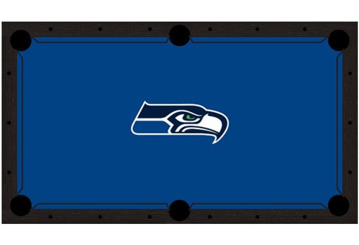 Seattle Seahawks Premium Pool Table Bundle - Black Ash Pool Bundle Home Arcade Games   