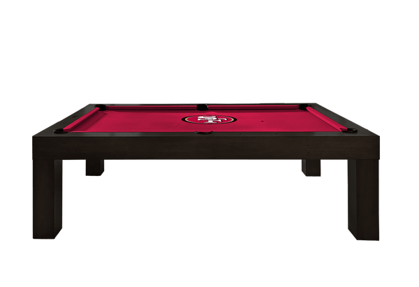 San Francisco 49ers Premium Pool Table Bundle - Black Ash Pool Bundle Home Arcade Games   