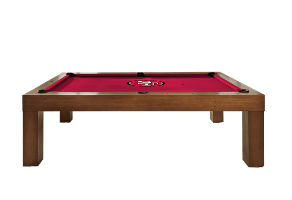 San Francisco 49ers Premium Pool Table Bundle - Walnut Pool Bundle Home Arcade Games   