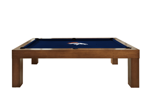 Denver Broncos Premium Pool Table Bundle - Walnut Pool Bundle Home Arcade Games   
