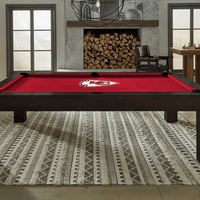 Kansas City Chiefs Premium Pool Table Bundle - Black Ash Pool Bundle Home Arcade Games   