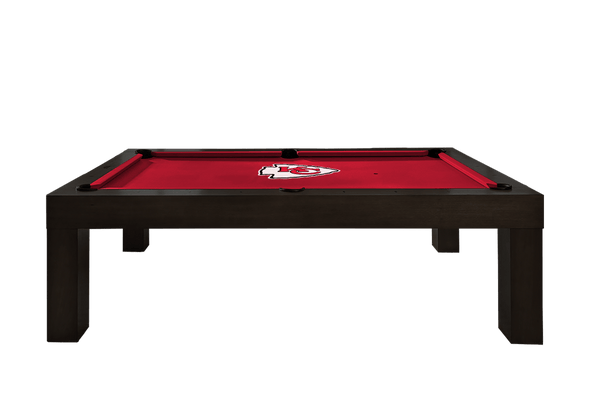 Kansas City Chiefs Premium Pool Table Bundle - Black Ash Pool Bundle Home Arcade Games   