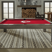 Kansas City Chiefs Premium Pool Table Bundle - Charcoal Pool Bundle Home Arcade Games   