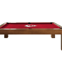 Kansas City Chiefs Premium Pool Table Bundle - Walnut Pool Bundle Home Arcade Games   