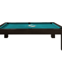 Miami Dolphins Premium Pool Table Bundle - Black Ash Pool Bundle Home Arcade Games   