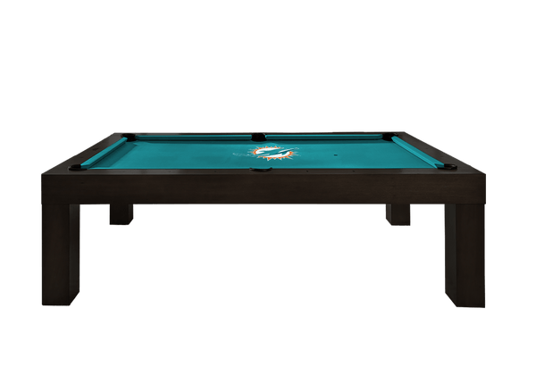 Miami Dolphins Premium Pool Table Bundle - Black Ash Pool Bundle Home Arcade Games   