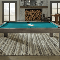 Miami Dolphins Premium Pool Table Bundle - Charcoal Pool Bundle Home Arcade Games   