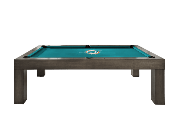 Miami Dolphins Premium Pool Table Bundle - Charcoal Pool Bundle Home Arcade Games   