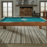 Miami Dolphins Premium Pool Table Bundle - Walnut Pool Bundle Home Arcade Games   