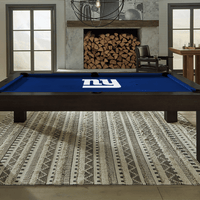 New York Giants Premium Pool Table Bundle - Black Ash Pool Bundle Home Arcade Games   
