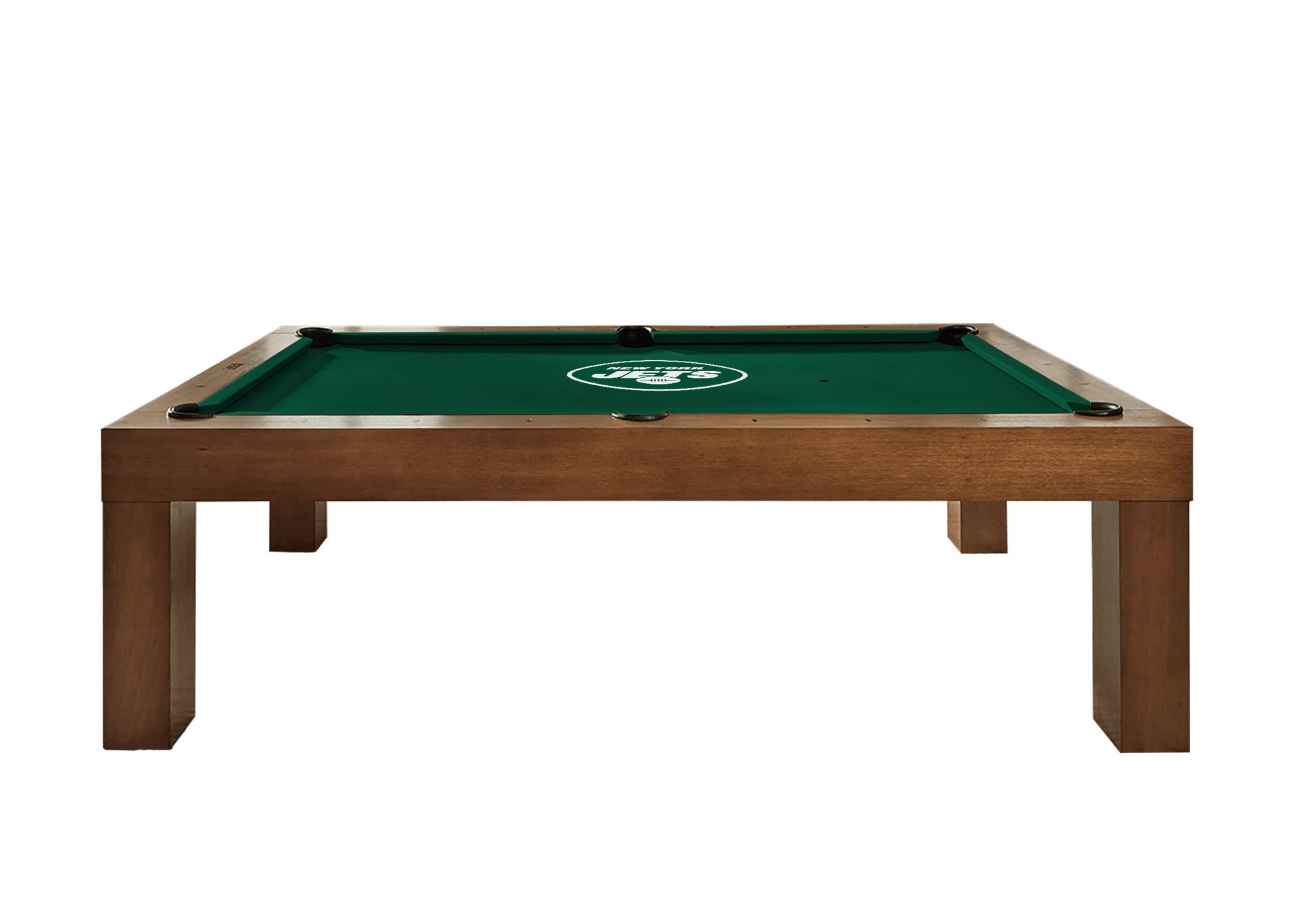 New York Jets Premium Pool Table Bundle - Walnut Pool Bundle Home Arcade Games   