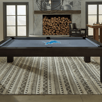 Detroit Lions Premium Pool Table Bundle - Black Ash Pool Bundle Home Arcade Games   