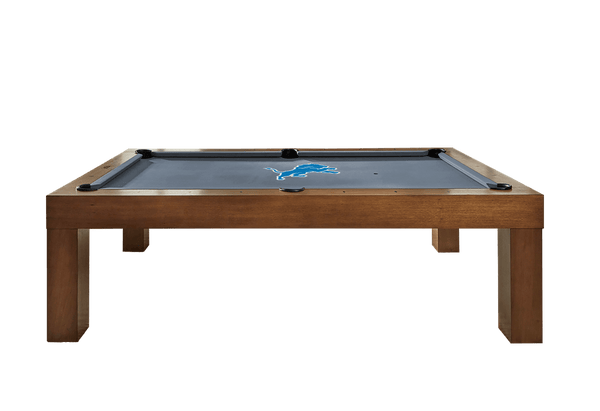 Detroit Lions Premium Pool Table Bundle - Walnut Pool Bundle Home Arcade Games   