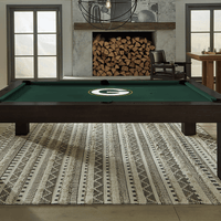 Green Bay Packers Premium Pool Table Bundle - Black Ash Pool Bundle Home Arcade Games   
