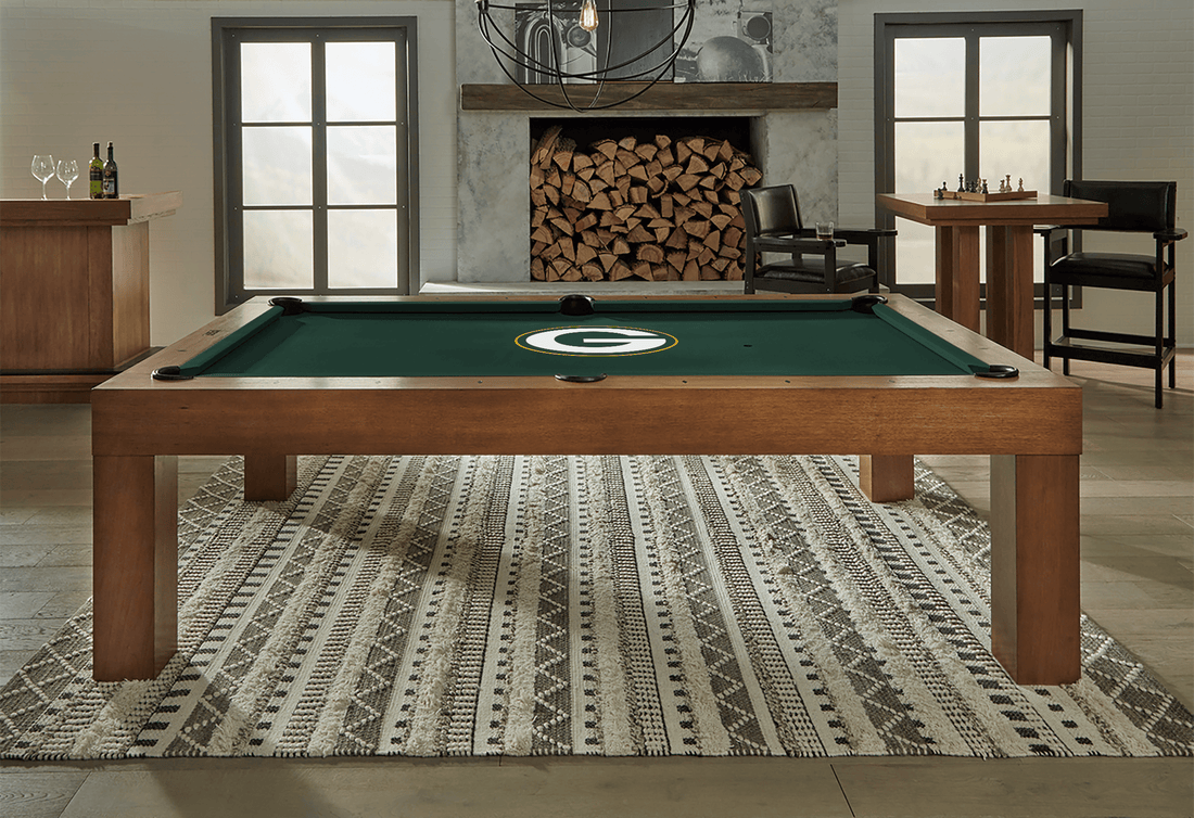 Green Bay Packers Premium Pool Table Bundle - Walnut – Home Arcade Games
