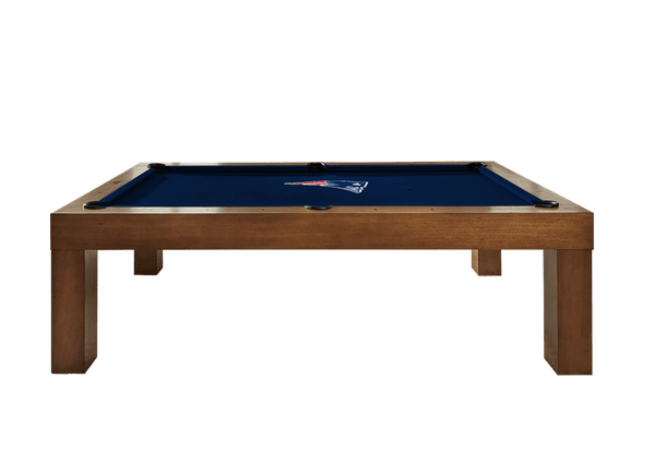 New England Patriots Premium Pool Table Bundle - Walnut Pool Bundle Home Arcade Games   