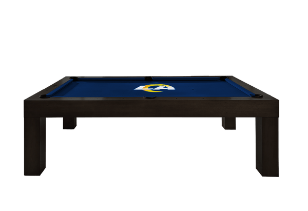 Los Angeles Rams Premium Pool Table Bundle - Black Ash Pool Bundle Home Arcade Games   