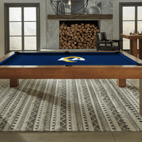 Los Angeles Rams Premium Pool Table Bundle - Walnut Pool Bundle Home Arcade Games   
