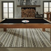 Pittsburgh Steelers Premium Pool Table Bundle - Walnut Pool Bundle Home Arcade Games   