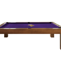 Minnesota Vikings Premium Pool Table Bundle - Walnut Pool Bundle Home Arcade Games   