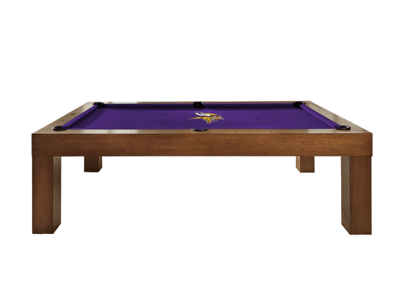 Minnesota Vikings Premium Pool Table Bundle - Walnut Pool Bundle Home Arcade Games   